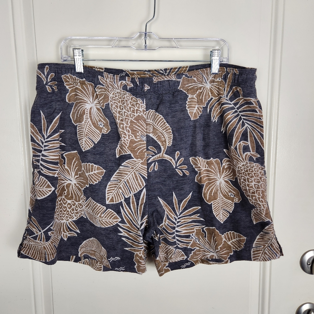 Tommy Bahama Mens Swim Trunks Nylon Shorts Tropical Size M